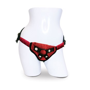 Sportsheets Red Lace Corsette Strap-On Harness
